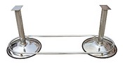 Chrome Pedestal Legs With Chrome Footrails, RT-470-C-Leg